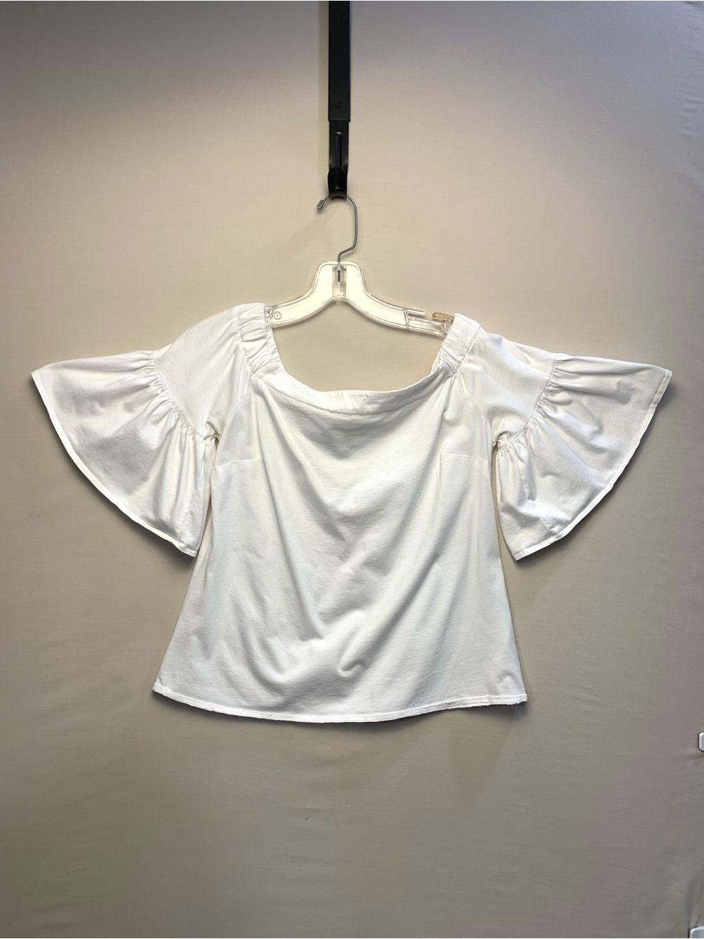 Banana Republic White Romantic Cottagecore butterfly Sleeve Flowy Blouse S